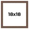 18x18 Wide Barnwood Picture Frame with UV-Resistant Acrylic & Acid Free Backing, Available in 6 Paint Finishes - Grey, Brown, White, and Black